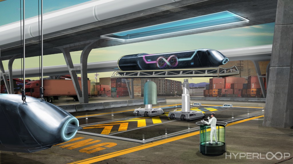 Hyperloop Pod in a Dock 