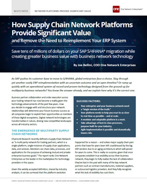SAP Hana versus One Network Enterprises