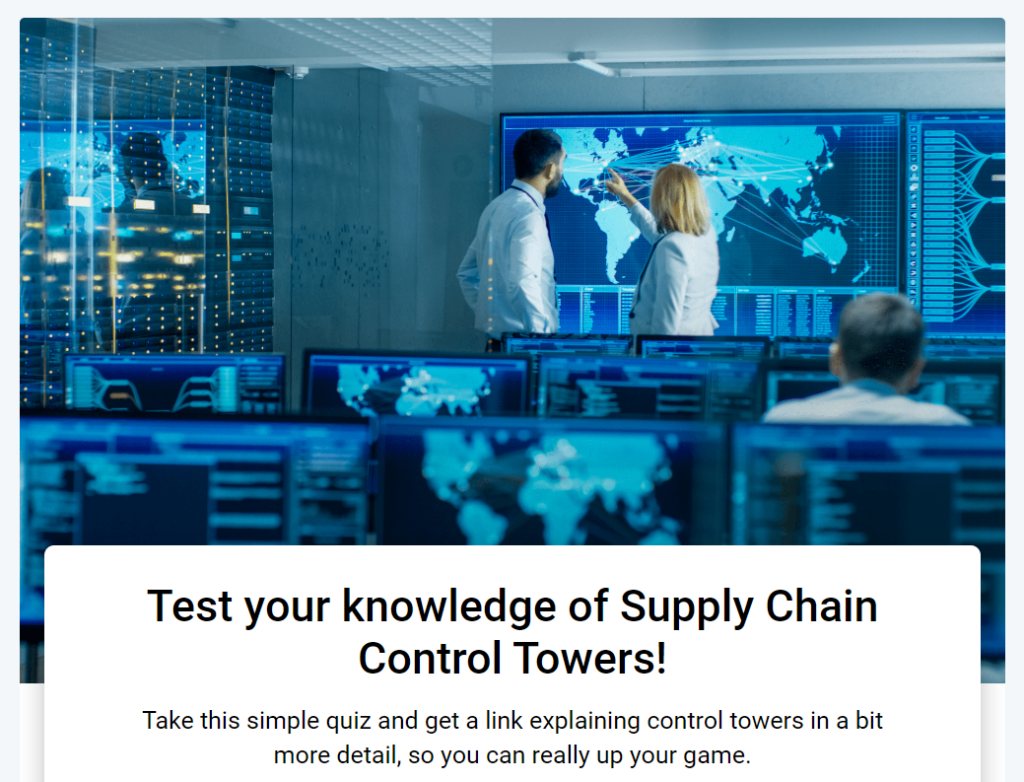 The Supply Chain Control Tower Quiz